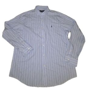 Ralph Lauren Light Blue Striped Button Down Shirt